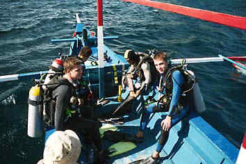 Getting ready to dive